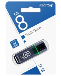 3.0 USB флеш накопитель Smartbuy 8GB Glossy Dark Grey (SB8GBGS-DG)