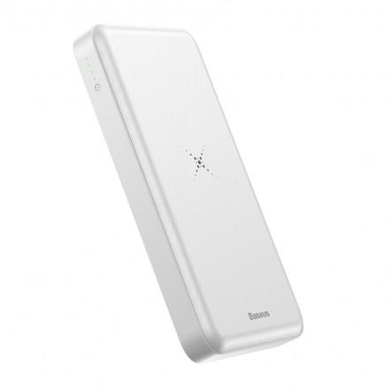 Powerbank Baseus 10000mAh 2xUSB 2.1A + Wireless Charger (PPALL-M3602) белый