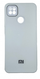 Чехол-накладка для Xiaomi Redmi 9C силикон (стеклянная крышка) белая