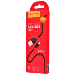 Usb Кабель-зарядка Micro Hoco X27 Excellent charge 2.4A 1.2м силиконовый чёрный