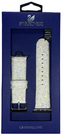  Сменный браслет Swarovski для Apple Watch 42-44-45mm белый