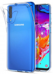 Чехол-накладка силикон 0.5мм Samsung Galaxy A70 прозрачный