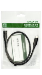 Кабель-переходник Ugreen US353 Type-C (папа) на Type-C (мама) 0,5м черный