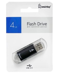 USB флеш накопитель Smartbuy 4GB V-Cut Black (SB4GBVC-K)