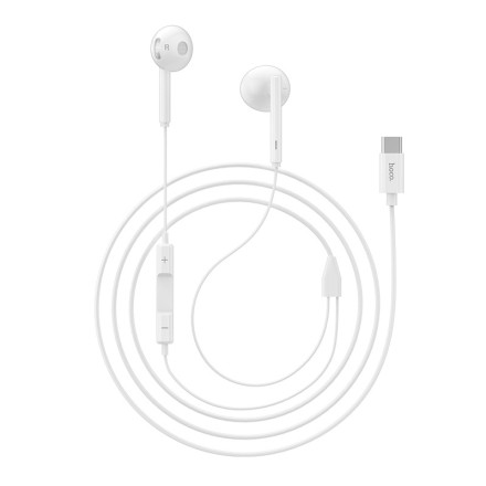  Стереонаушники Hoco L10 с микрофоном Type-C 1.2м белые