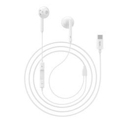 Стереонаушники Hoco L10 с микрофоном Type-C 1.2м белые