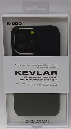  Накладка для i-Phone 13 Pro K-Doo Kevlar пластик черная