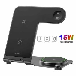 Беспроводное зарядное устройство 3в1 Wiwu Power Air Wi-W005 15W черное