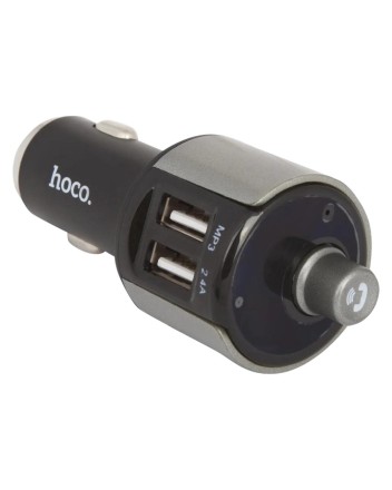  Автомобильное заряд. устр. Hoco E19 + FM-трансмиттер BT4.2 2USB 2.4A серое