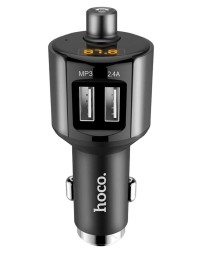 Автомобильное заряд. устр. Hoco E19 + FM-трансмиттер BT4.2 2USB 2.4A серое