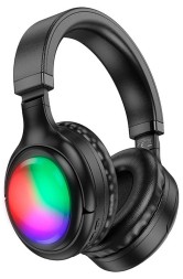 Стереонаушники Bluetooth полноразмерные Hoco W48 RGB черные