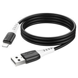 Usb Кабель-зарядка Lightning Hoco X82 Silicone 2A 1м мягкий силиконовый черный