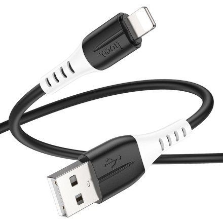  Usb Кабель-зарядка Lightning Hoco X82 Silicone 2A 1м мягкий силиконовый черный