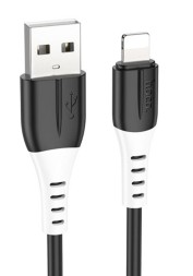 Usb Кабель-зарядка Lightning Hoco X82 Silicone 2A 1м мягкий силиконовый черный