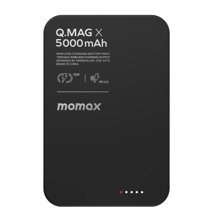  Powerbank магнитный с MagSafe Momax Q. Mag X 5000mAh IP116A черный