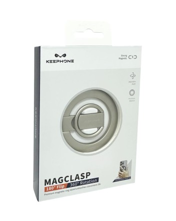  Магнитный держатель-кольцо для i-Phone Keephone Magclasp Flip титан