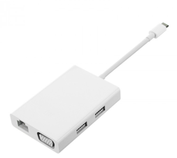 USB-C хаб Xiaomi 3USB/VGA/Gigabit Ethernet ZJQ04TM белый