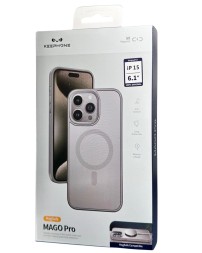 Накладка для i-Phone 15 Keephone Mago Pro Magsafe серый