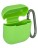  Силиконовый чехол для AirPods 4 с карабином зеленый