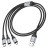  Usb Кабель-зарядка Hoco X102 3в1 Micro/Lightning/Type-C 1м черный