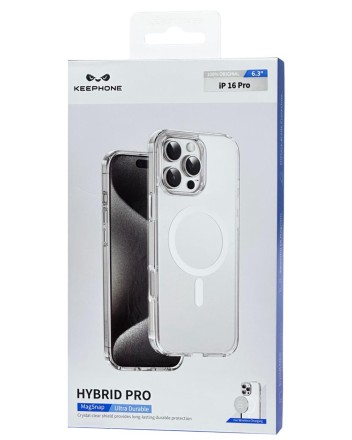  Накладка для i-Phone 16 Pro Keephone Hybrid Pro MagSnap прозрачный