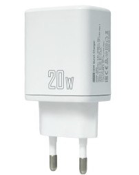 Сетевое зарядное устройство EOFE E203 1C/1USB 20W белое
