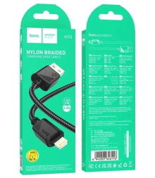 Usb Кабель-зарядка Lightning Hoco X113 2.4A 1м силиконовый черный