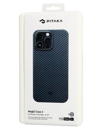  Накладка для i-Phone 14 Pro Max 6.7&quot; Pitaka Magez Case 3 синяя