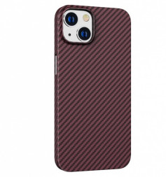 Накладка для i-Phone 14 Hoco Cave Magnetic case тонкий черно-красный