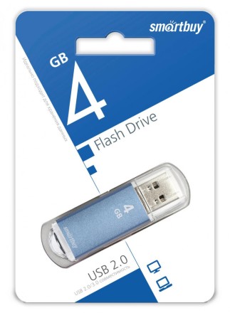  USB флеш накопитель Smartbuy 4GB V-Cut Blue (SB4GBVC-B)