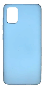  Накладка для Samsung Galaxy A51 Silicone cover голубая