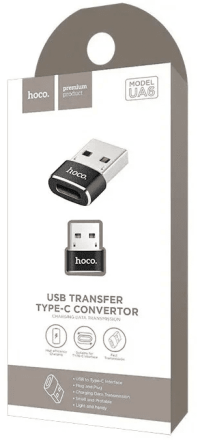  Переходник USB наType-C Hoco UA6 черный