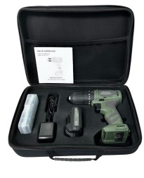 Аккумуляторная ударная дрель-шуруповерт MarsWorker 12V Lithium Impact Drill зеленая