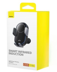 Держатель c беспроводной зарядкой Baseus LightChaser Wireless Charging 15W C40355900121-00 черный