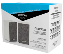 Акустическая система 2.0 Smartbuy Fusion (SBA-3300) 2х3Вт дерево бело-серая