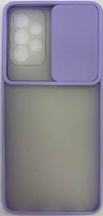  Накладка со шторкой камеры Samsung Galaxy A52 5G матовая сиреневая