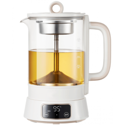 Чайник Scishare Электрический Стеклянный Паровой S2502 белый