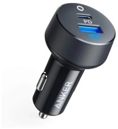 Автомобильное зар. устр. Anker A2732 35W 1USB/1USB-C черное