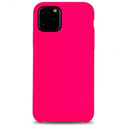 Чехол-накладка  i-Phone 12/12 Pro Silicone icase  №47 кислотно-розовая
