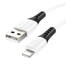 Usb Кабель-зарядка Lightning Hoco X82 Silicone 2A 1м мягкий силиконовый белый