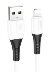 Usb Кабель-зарядка Lightning Hoco X82 Silicone 2A 1м мягкий силиконовый белый