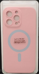 Накладка для i-Phone 14 Pro Max 6.7&quot; Magsafe силикон розовая