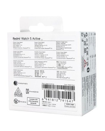  Умные часы Xiaomi Redmi watch 5 Active серебристые