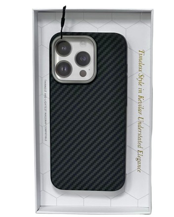  Накладка для i-Phone 15 Pro Keephone Kevlar Magsafe черный