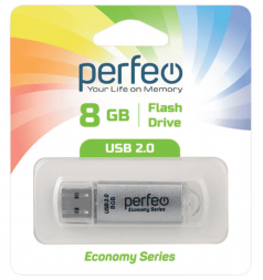 USB флеш накопитель Perfeo 8GB E01 Silver economy series