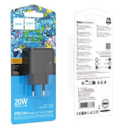 Сетевое зар. устр. Hoco CS16A 2С 20W черное