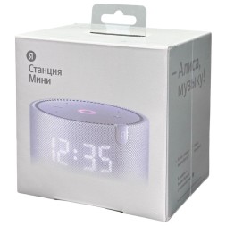 Умная колонка Яндекс Станция Мини Плюс с часами серая