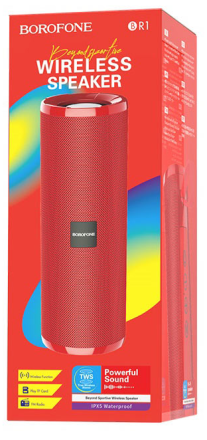  Bluetooth колонка Borofone BR1 Beyond sportive IPX5 TWS V5.0 красная