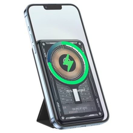  Powerbank с беспроводной зарядкой MagSafe Borofone BJ29 PD20W 10000mAh Type-C черный