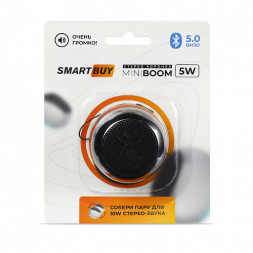 Bluetooth колонка Smartbuy Mini Boom TWS BT5.0/2ч/5Вт (SBS-420) черная 